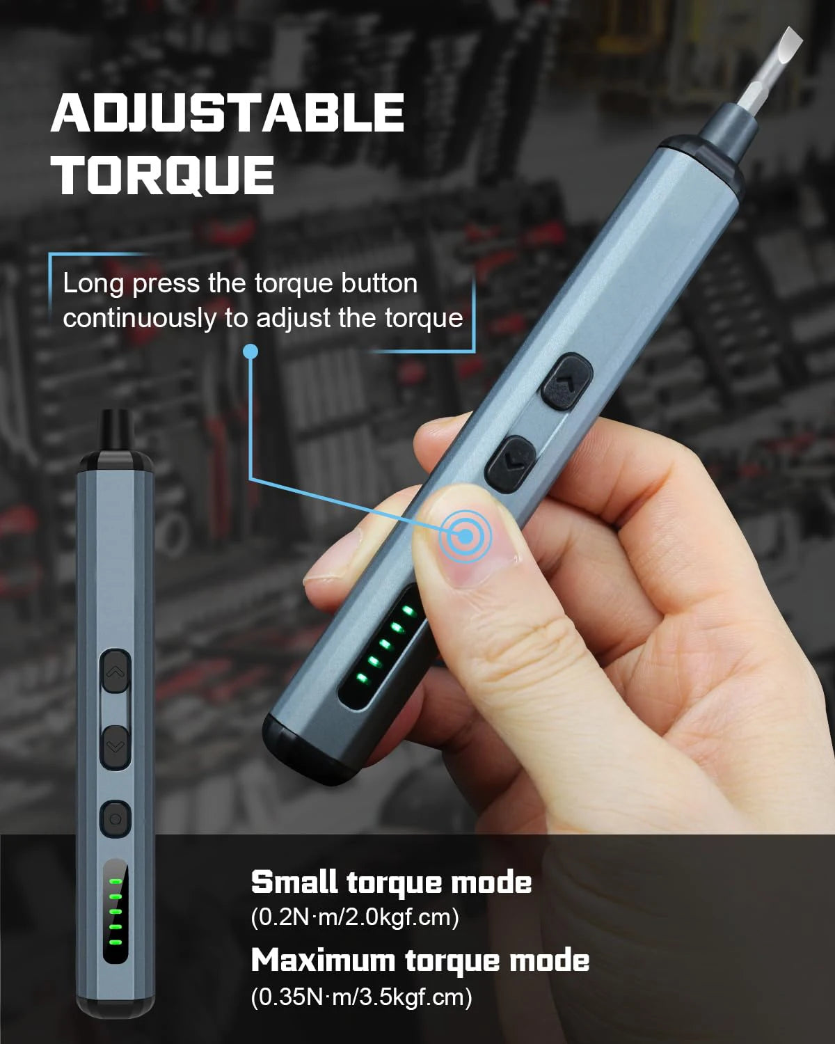 Electric Screwdriver Set 5 Torque Settings Precision Power Tool Magnetic Screw Driver Bits.