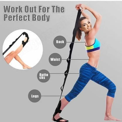 Foot and Calf Flexibility Stretching Strap – 155cm Yoga Band for Tendonitis and Ankle Support