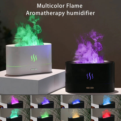 Multicolor Flame Aromatherapy Humidifier