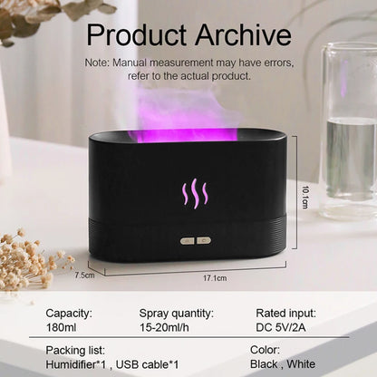 Multicolor Flame Aromatherapy Humidifier