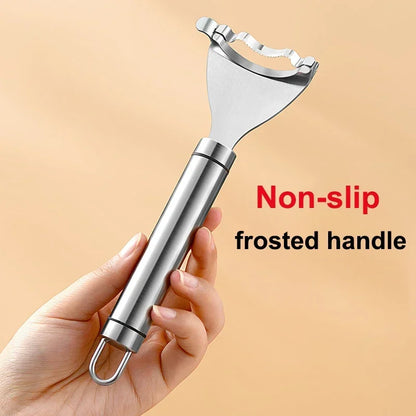 Multi-Function Stainless Steel Corn Peeler: Serrated Cob Stripper, Planer, and Thresher for Kitchen Use