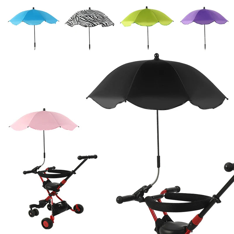 Adjustable UV Sunshade for Baby Strollers – Portable Parasol for Enhanced Sun Protection